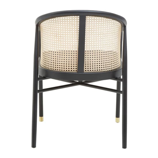 Corson Wooden Cane Rattan Bedroom Chair In Black_4