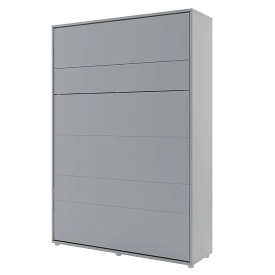 Cortez Wooden Double Bed Wall Vertical In Matt Grey With LED_2
