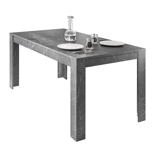 Corvi Extending Wooden Dining Table In Black Marble Effect_2