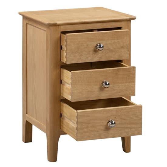 Callia Bedside Cabinet In Oak With 3 Drawers_4