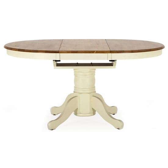 Cotswold Oval Wooden Extending Dining Table In Oak And Ivory_1