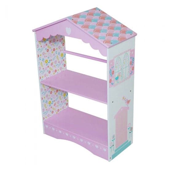 Country Cottage Kids Bookcase In Pink And White_2
