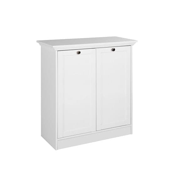 Country Storage Cabinet In White With 2 Doors_3