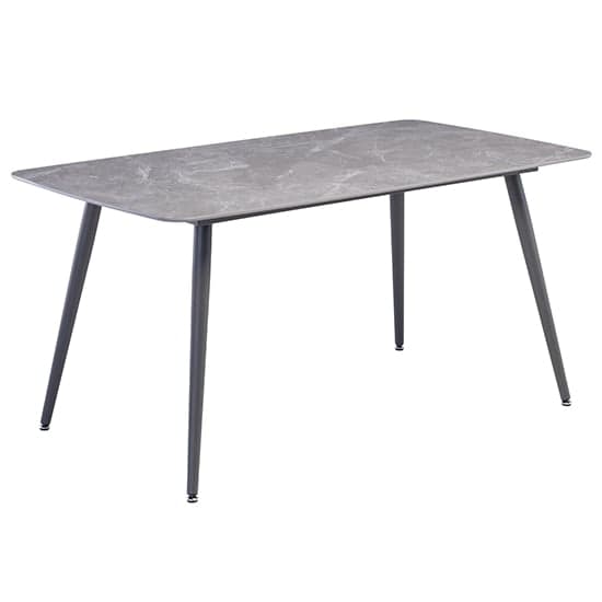 Coveta Grey Ceramic Dining Table With 6 Gerbit Grey Chairs_2