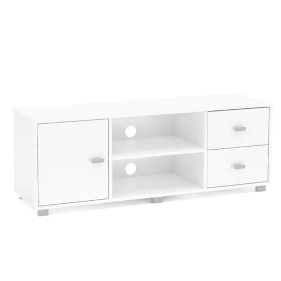 Coven High Gloss TV Stand With 1 Door In White_3