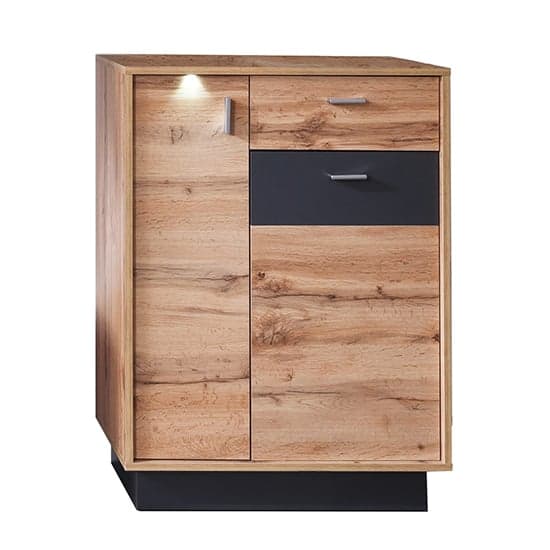 Coyco LED Shoe Storage Cabinet In Wotan Oak And Grey_3