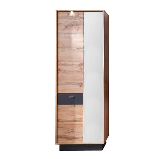 Coyco LED Wooden Wardrobe In Wotan Oak And Grey_3