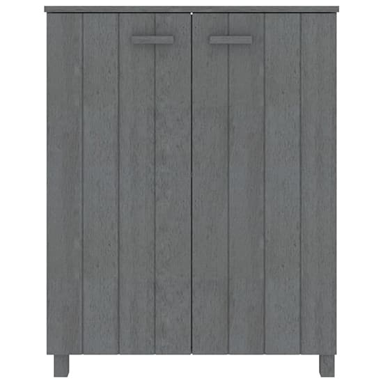 Coyne Pinewood Shoe Storage Cabinet With 2 Doors In Dark Grey_3