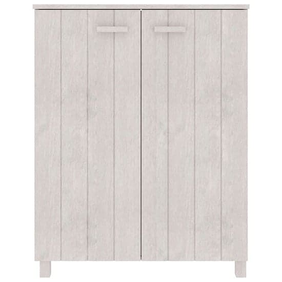 Coyne Pinewood Shoe Storage Cabinet With 2 Doors In White_3