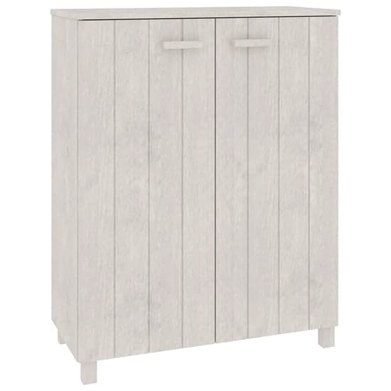 Coyne Pinewood Shoe Storage Cabinet With 2 Doors In White_4