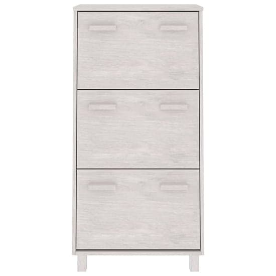Coyne Pinewood Shoe Storage Cabinet With 3 Doors In White_3