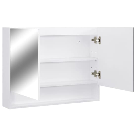 Cranbrook Bathroom Mirrored Cabinet In White With LED_5