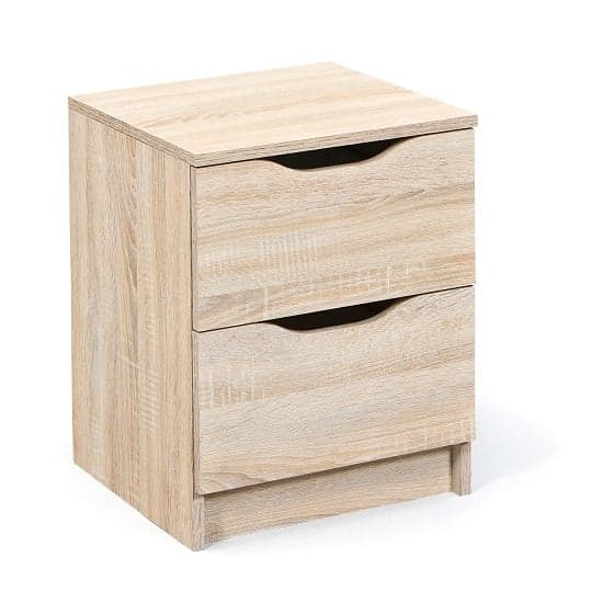 Crick Wooden Bedside Cabinet In Sonoma Oak With 2 Drawers_1