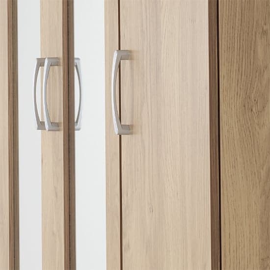 Crieff Mirrored Wardrobe With 3 Doors 2 Drawers In Oak Effect_5