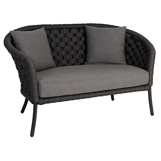 Crod 2 Seater Sofa Set With Pebble Coffee Table In Dark Grey_2