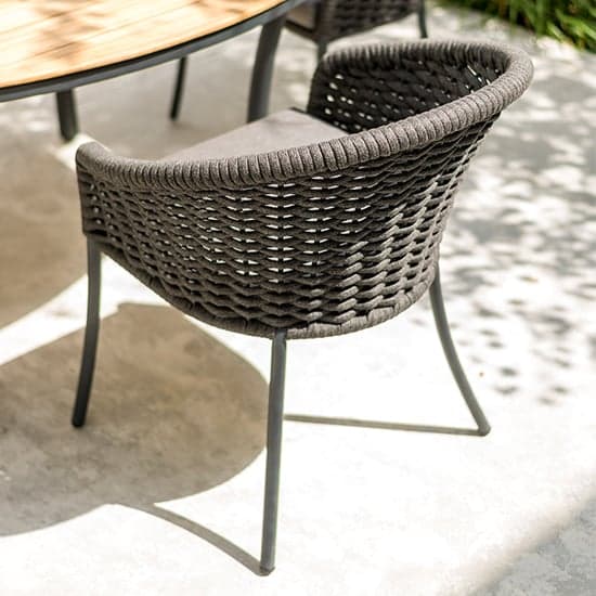 Crod Outdoor Dining Armchair With Cushion In Grey_4