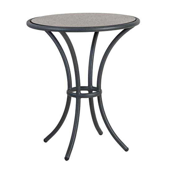 Crod Outdoor Pebble Wooden Bistro Table With Grey Metal Frame_1