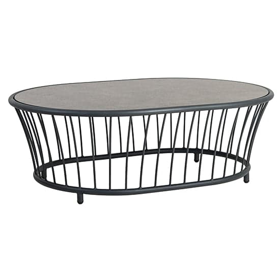 Crod Outdoor Pebble Wooden Coffee Table With Grey Metal Frame_2