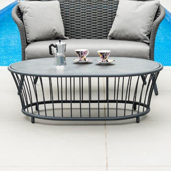 Crod Outdoor Pebble Wooden Coffee Table With Grey Metal Frame_1