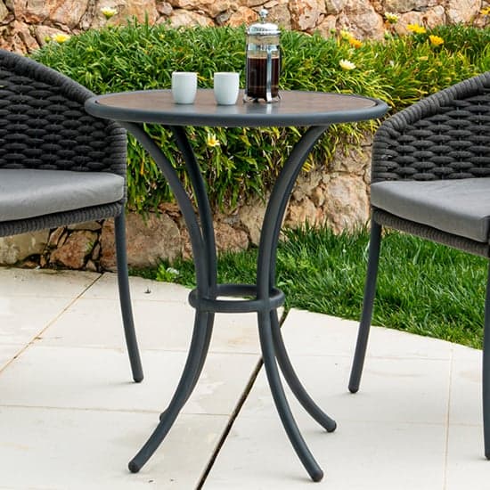 Crod Outdoor Pebble Bistro Table With 2 Armchairs In Grey_2