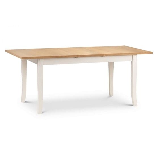 Dagan Wooden Extending Dining Table In Ivory Laquered_1