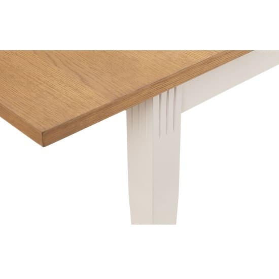Dagan Wooden Extending Dining Table In Ivory Laquered_5