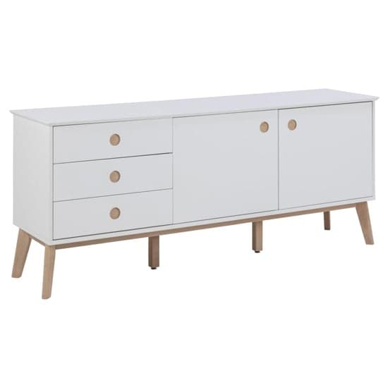 Croton Wooden Sideboard With 2 Doors 3 Drawers In Matt White_2