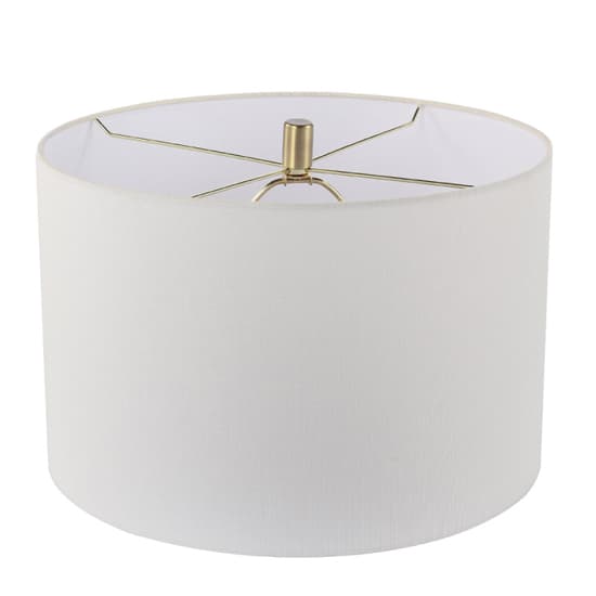 Crotone White Linen Shade Table Lamp With White Ceramic Base_5