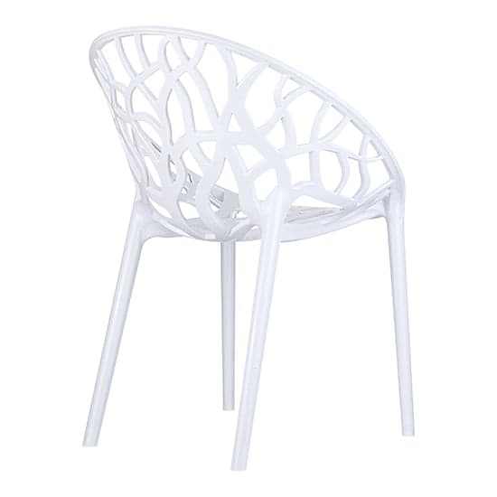 Cancun High Gloss Clear Polycarbonate Dining Chair In White_3