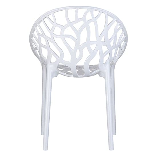 Cancun High Gloss Clear Polycarbonate Dining Chair In White_4