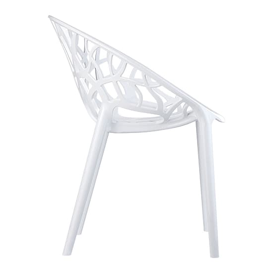 Cancun White Gloss Clear Polycarbonate Dining Chairs In Pair_3