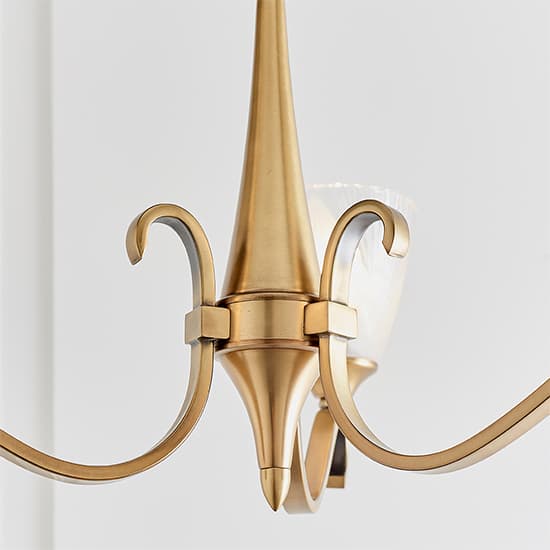 Cua 3 Lights Ceiling Pendant Light In Brass With Deco Glass_3