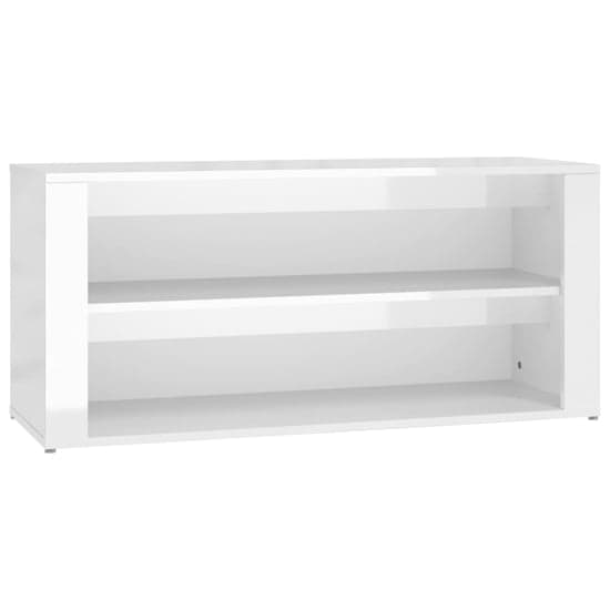 Culver Wide High Gloss Shoe Storage Rack In White_3