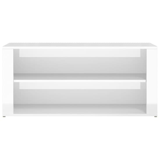 Culver Wide High Gloss Shoe Storage Rack In White_4