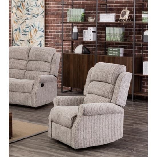 Curtis Fabric Recliner Sofa Chair In Natural Furniture in Fashion