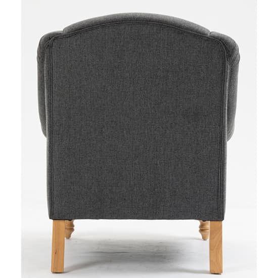 Cusco Fabric Bedroom Chair In Dark Grey With Oak Legs_6