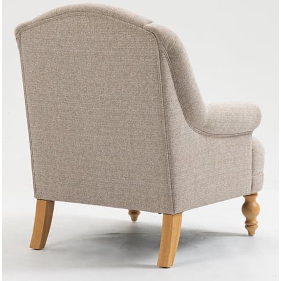 Cusco Fabric Bedroom Chair In Oat With Oak Legs_5