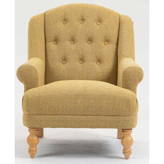 Cusco Fabric Bedroom Chair In Sand With Oak Legs_2