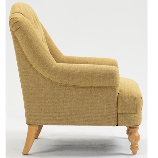 Cusco Fabric Bedroom Chair In Sand With Oak Legs_3