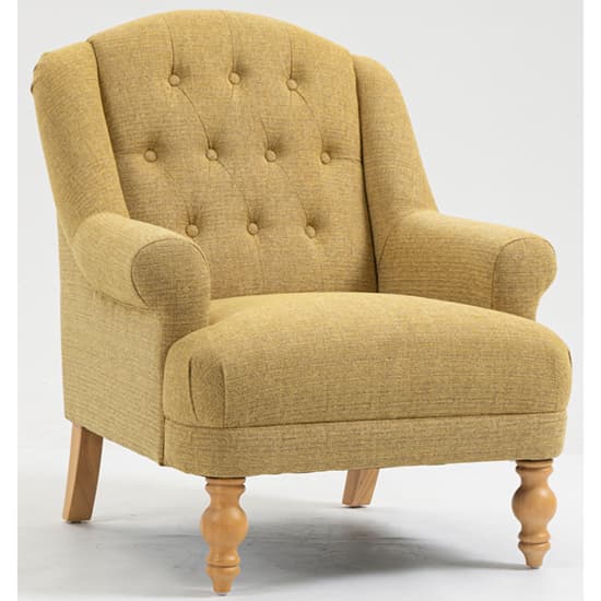 Cusco Fabric Bedroom Chair In Sand With Oak Legs_4