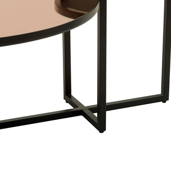 Cusco Smoked Mirror Glass Coffee Table With Black Metal Frame_6