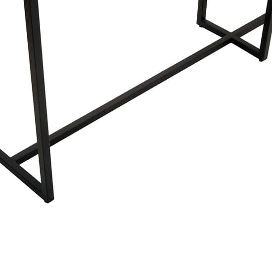 Cusco Smoked Mirror Glass Console Table With Black Metal Frame_5