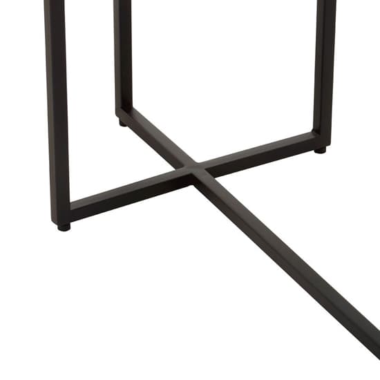 Cusco Smoked Mirror Glass Side Table With Black Metal Frame_5
