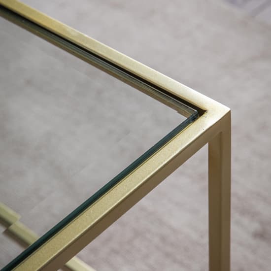 Custer Clear Glass Coffee Table With Champagne Metal Frame_3