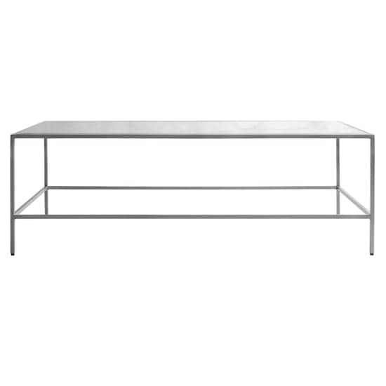 Custer Clear Glass Coffee Table With Silver Metal Frame_3