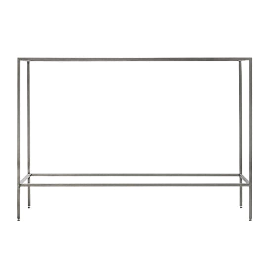 Custer Clear Glass Console Table With Silver Metal Frame_3