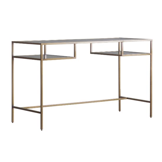 Custer Clear Glass Laptop Desk With Bronze Metal Frame_5