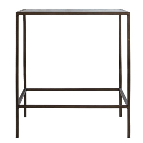 Custer Clear Glass Side Table With Bronze Metal Frame_3