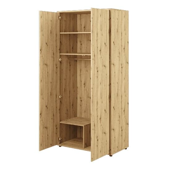 Cyan Wooden Wardrobe With 2 Doors In Artisan Oak_2