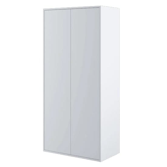 Cyan Wooden Wardrobe With 2 Doors In White_1